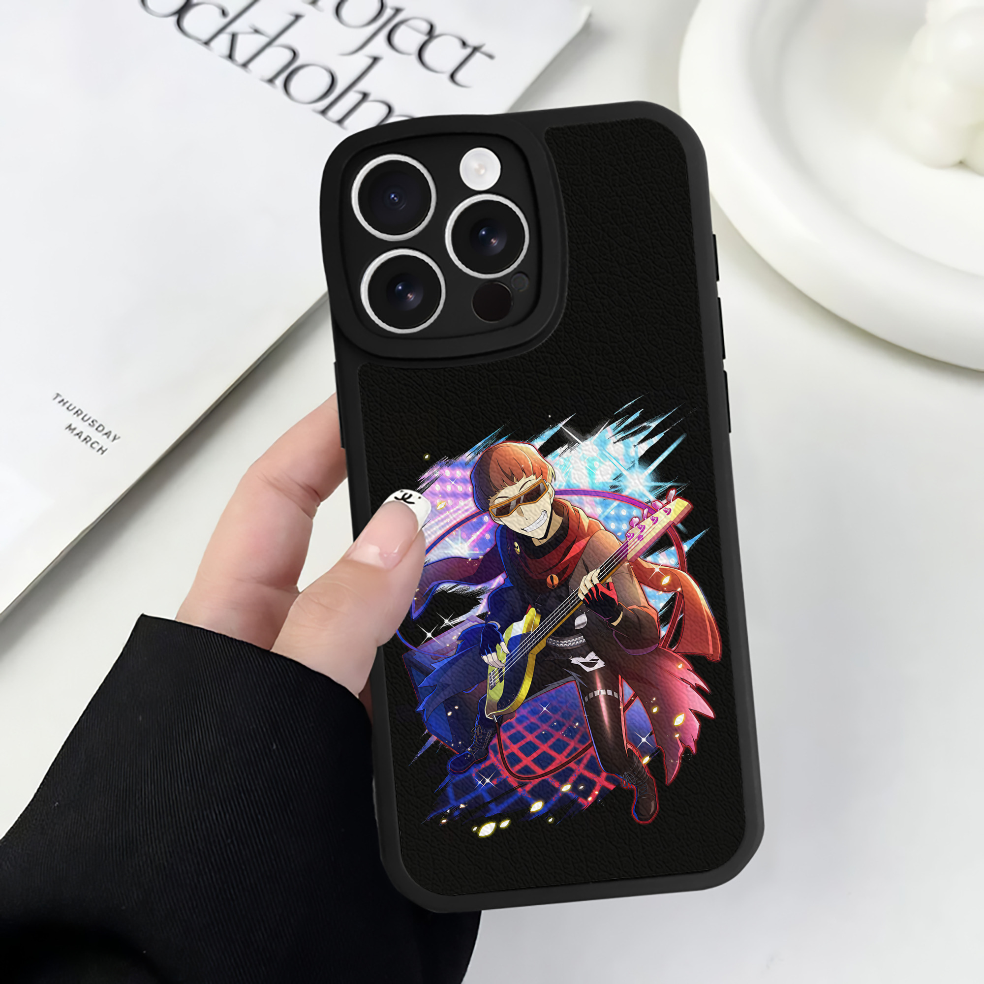 （画像用） 文豪ストレイドッグス Bungo Stray Dogs 【iPhone 16シリーズ対応】シリコンスマホケース（レザー調） 材質：シリコン